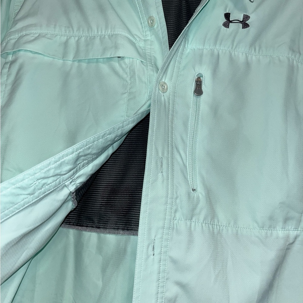 Under Armour Men's Mint Green Vented Fishing Shirt